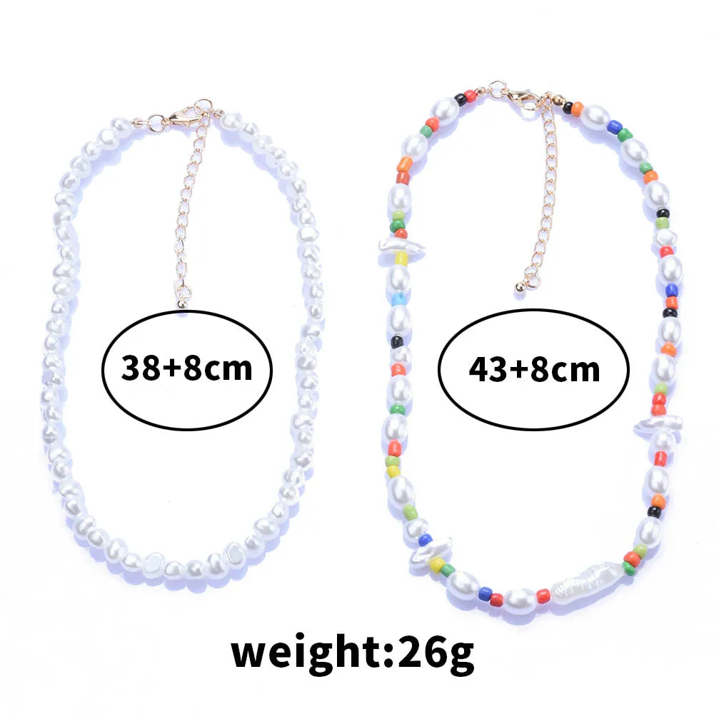 Bohemian Multi-layered Pearl Beaded Necklace for Woman