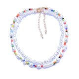 Bohemian Multi-layered Pearl Beaded Necklace for Woman