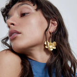 Flower Dangle Earrings Long Statement Drop Earring Party Jewelry