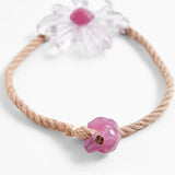 Bohemian Hemp Rope Necklace with Acrylic Flower Pendant