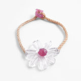 Bohemian Hemp Rope Necklace with Acrylic Flower Pendant