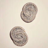 ZA Women Geometric Rhinestone Round Crystal Brooch High Jewelry
