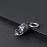 Vintage 3D Skull Pendant 925 Sterling Silver Punk Necklace