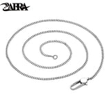 925 Silver Necklace Men's Cuban Chain Thin Horsewhip Chain