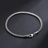 925 Sterling Silver Keel Bracelet Men's Retro Thai Silver