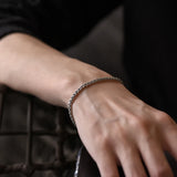 925 Sterling Silver Keel Bracelet Men's Retro Thai Silver