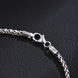 925 Sterling Silver Keel Bracelet Men's Retro Thai Silver