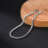 925 Sterling Silver Keel Bracelet Men's Retro Thai Silver