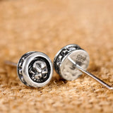 925 Silver Skull Earrings Set - Rock Punk Gothic Retro Jewelry