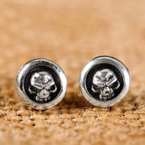 925 Silver Skull Earrings Set - Rock Punk Gothic Retro Jewelry