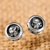 925 Silver Skull Earrings Set - Rock Punk Gothic Retro Jewelry