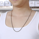 925 Silver Necklace Retro Thai Pendant Clavicle Chain Hemp Rope