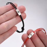 Pure Silver Sun Moon Tonghui Couple Braided Bracelet
