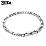 925 Silver Cuban Chain Bracelet for Men Women Hiphop Jewelry