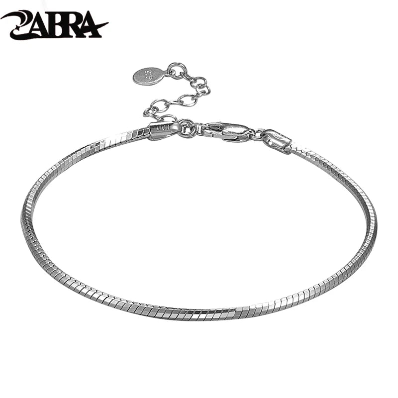 Snake Heart Chain 925 Silver Bracelet Bangle Jewelry Gift