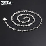 Men's S999 Sterling Silver Necklace Plain Chain
