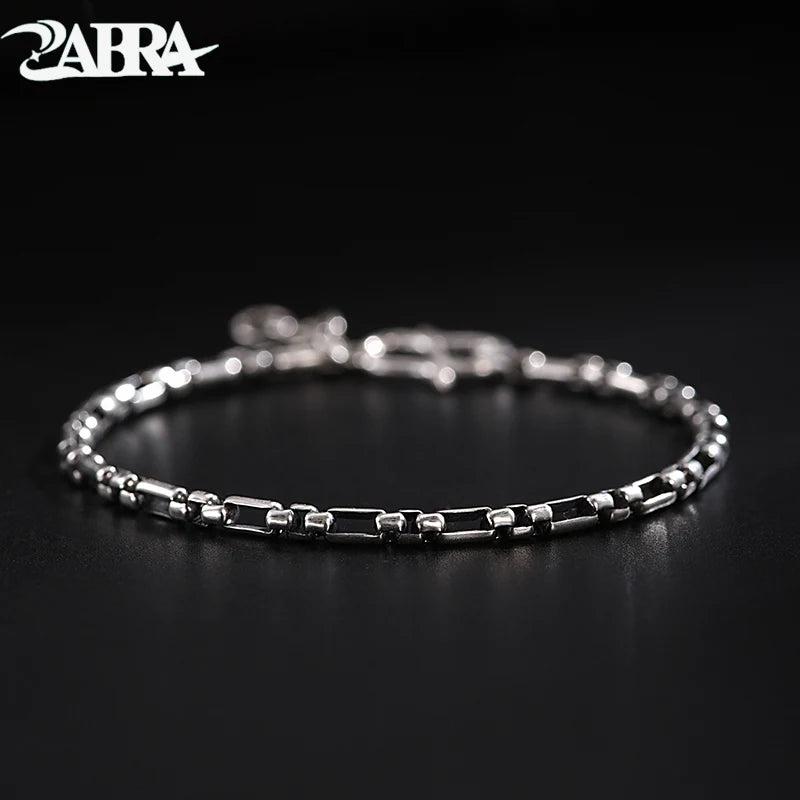 S925 Silver Japanese Bracelet Men's Hip-hop Jewelry Gift