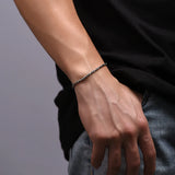 S925 Silver Japanese Bracelet Men's Hip-hop Jewelry Gift