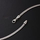 S925 Silver Necklace Men's Snake Bone Chain Retro Thai Silver Niche Men's Tide