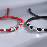 S925 Silver Rabbit Bracelet Hand Woven Hand Rope