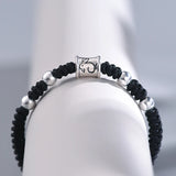 S925 Silver Rabbit Bracelet Hand Woven Hand Rope
