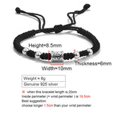 S925 Silver Rabbit Bracelet Hand Woven Hand Rope