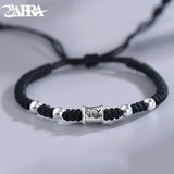 S925 Silver Rabbit Bracelet Hand Woven Hand Rope