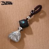 S990 Sterling Silver Blessing Bag Phone Pendant Creative Silver Pendant