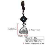 S990 Sterling Silver Blessing Bag Phone Pendant Creative Silver Pendant