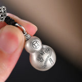 S999 Silver Gourd Pendant High-end Keychain Pendant