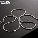Snake Style 925 Silver Choker Necklace 1.5mm 45/50cm Long Steampunk Chain