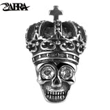 Crystal Inlaid Skull 925 Silver Stud Earrings Vintage Fine Jewelry
