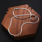 Snake Bone Chain S925 Silver Necklace Men's and Women's Tide Clavicle Chain