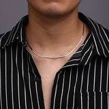 Snake Bone Chain S925 Silver Necklace Men's and Women's Tide Clavicle Chain