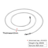 Snake Bone Chain S925 Silver Necklace Men's and Women's Tide Clavicle Chain