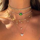 CZ Choker Necklace for Women Girl Party Anniversary Dress