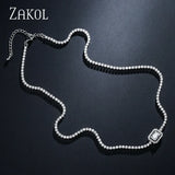 CZ Choker Necklace for Women Girl Party Anniversary Dress