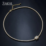 CZ Choker Necklace for Women Girl Party Anniversary Dress