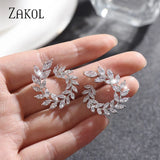 AAA+ Cubic Zircon Stud Earrings Crystal Earings For Women