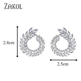 AAA+ Cubic Zircon Stud Earrings Crystal Earings For Women