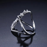 Zirconia Leaf Adjustable Ring for Women