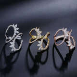 Zirconia Leaf Adjustable Ring for Women