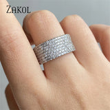 CZ Engagement Rings - Silver Wedding Bands