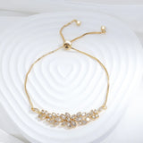 CZ Leaf Wedding Bracelet Adjustable BP2096