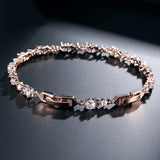 CZ Leaf Bracelet for Women Wedding Party Jewelry
