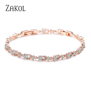 CZ Leaf Bracelet for Women Wedding Party Jewelry