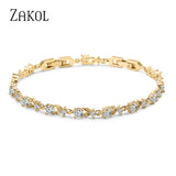 CZ Leaf Bracelet for Women Wedding Party Jewelry