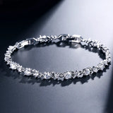 CZ Leaf Bracelet for Women Wedding Party Jewelry