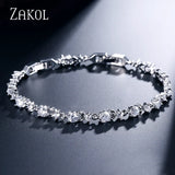 CZ Leaf Bracelet for Women Wedding Party Jewelry