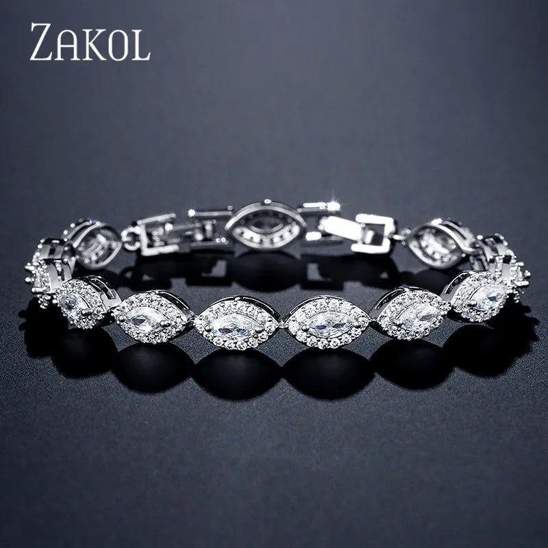 CZ Bracelet Bangle for Women Wedding Bridal Jewelry FSBP2125